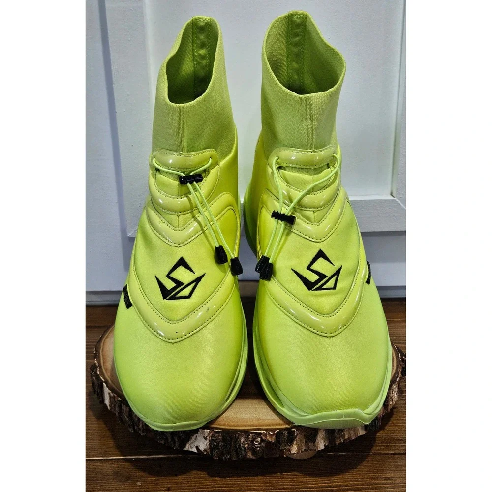 RARE Retired Collectible Tronus Mens 11.5 High Top Sneakers Neon Lime